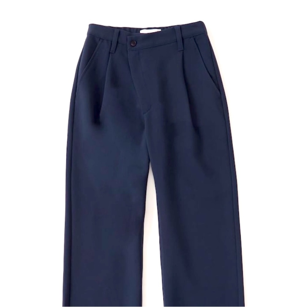 Abercrombie Tailored Relaxed Pants Navy 26 Short